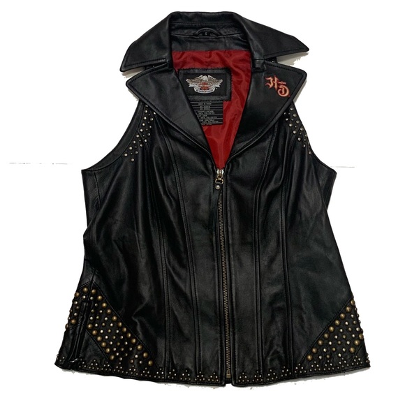 Harley-Davidson Jackets & Blazers - S / Harley davidson Black Studded Leather Vest